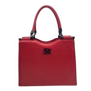 Badgley Mischka Red Vegan Leather Tote Bag